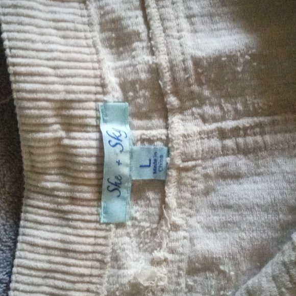 Cream Corduroy Ruffle Skirt - Picture 2 of 3